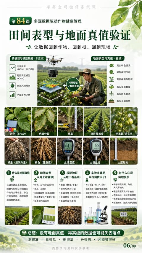 田间表型与地面真值验证（总结）｜华昇金玛植保系统课技术图