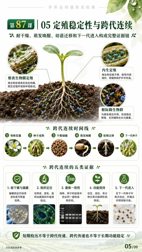 05 定殖稳定性与跨代连续（组织，受植物保护并可传递）｜华昇金玛植保系统课技术图