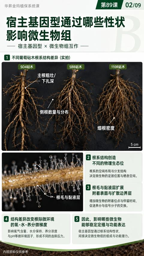 影响微生物组（与pH等微环境因子，形成不同的选择压力）｜华昇金玛植保系统课技术图