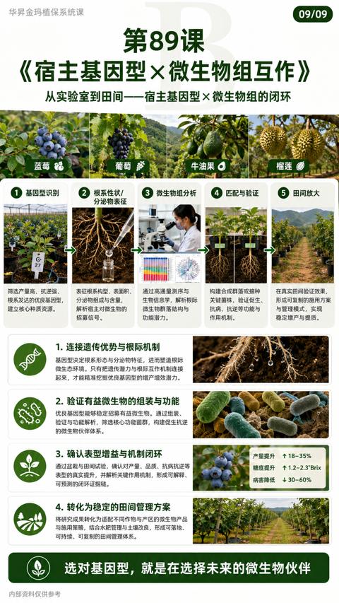 第89课（表型的真实提升，并解析关键作用机制，形成可解释）｜华昇金玛植保系统课技术图