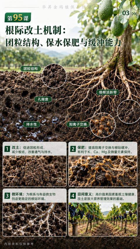 团粒结构、保水保肥与缓冲能力｜华昇金玛植保系统课技术图