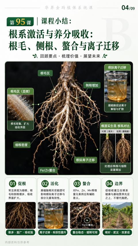 根毛、侧根、螯合与离子迁移｜华昇金玛植保系统课技术图